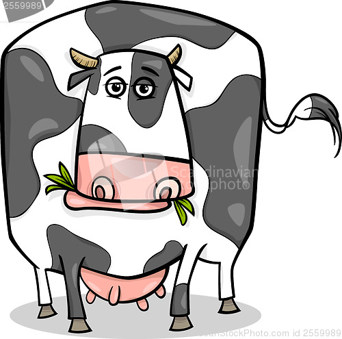 Image of cow farm animal cartoon illustration