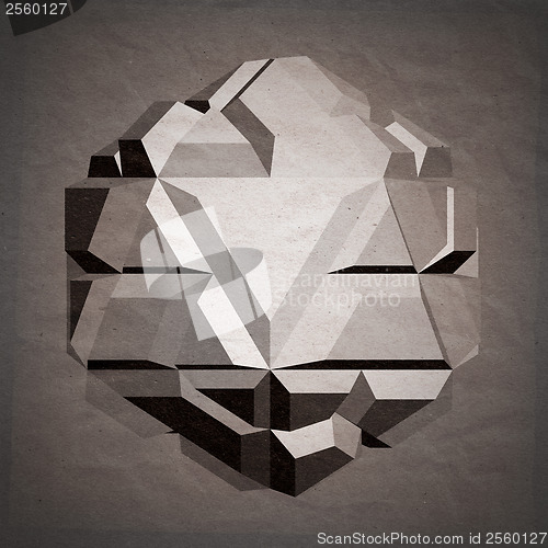 Image of Abstract 3D geometric illustration.