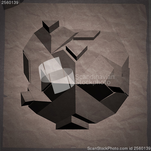 Image of Abstract 3D geometric illustration.