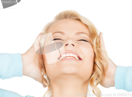 Image of excited face of woman