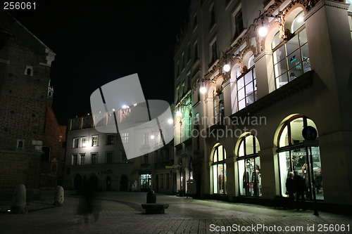 Image of Krakow - street life at night