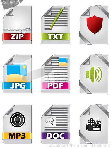 Image of Icon set for files 