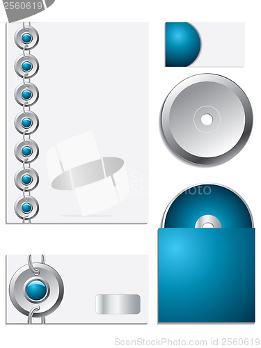 Image of Blue company vector set 2