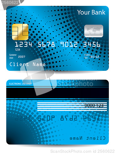 Image of Halftone credit card design