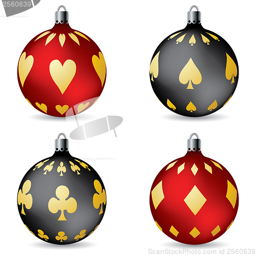 Image of Poker christmas decorations