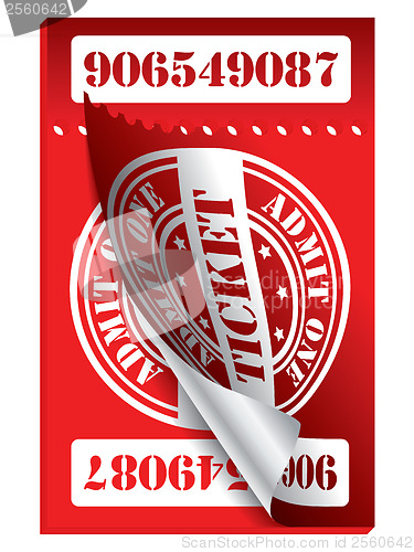Image of Red ticket to be torn
