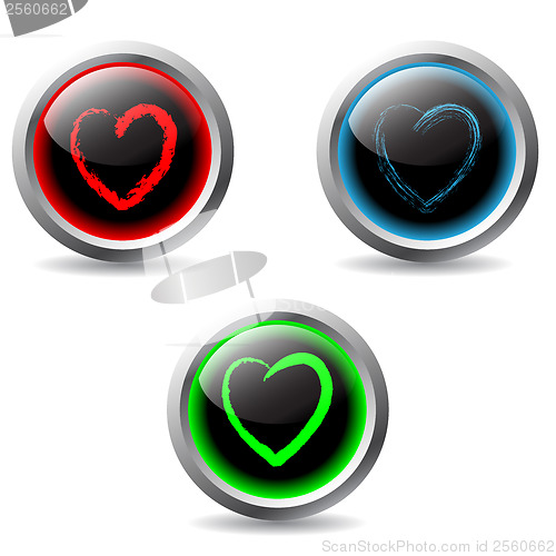 Image of Valentine buttons 2 