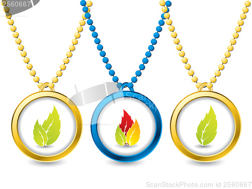 Image of Color eco tags with chain 