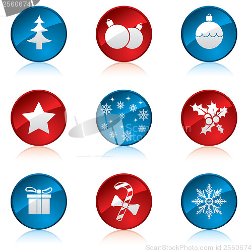 Image of Christmas icon set 