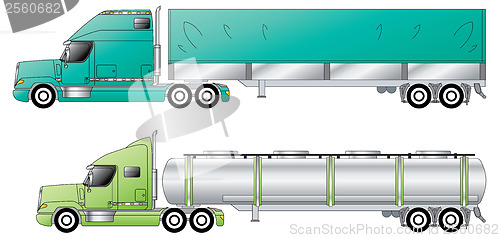 Image of American conventional trucks & trailers