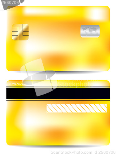 Image of Cool yellow credit card design 