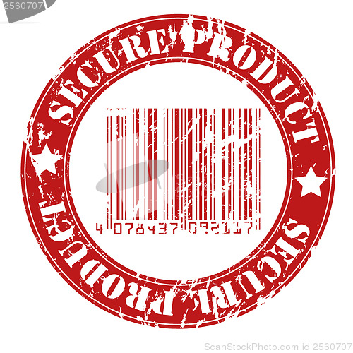 Image of Secure product grungy stamp design 