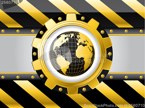 Image of Striped globe background