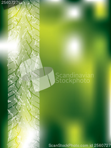 Image of Green abstract backdrop with tire track 