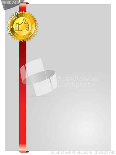 Image of Brochure design template with seal 