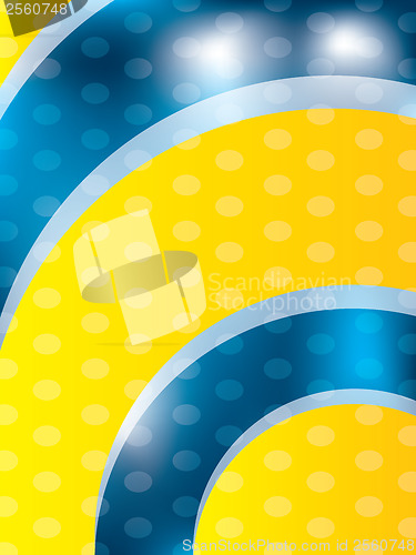 Image of Cool blue background with yellow waves 