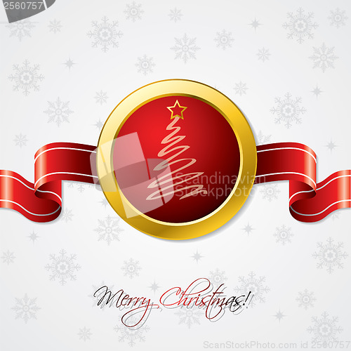 Image of Christmas ribbon card