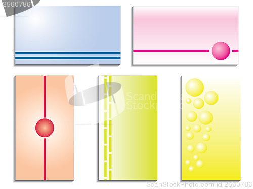 Image of Color business card set of five 