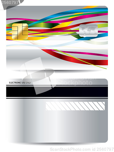 Image of Ribbon design on credit card 