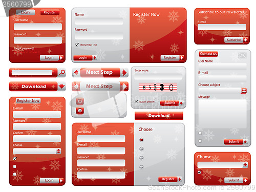 Image of Red web form design christmas edition 