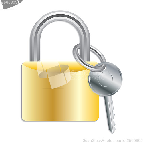 Image of Padlock with key