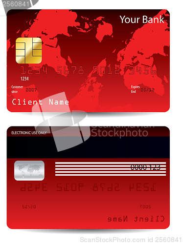 Image of Red credit card 