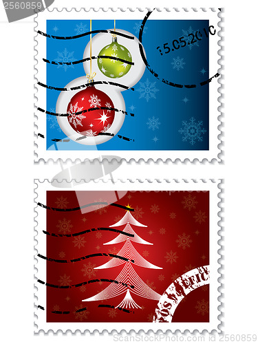 Image of Christmas postal stamps 