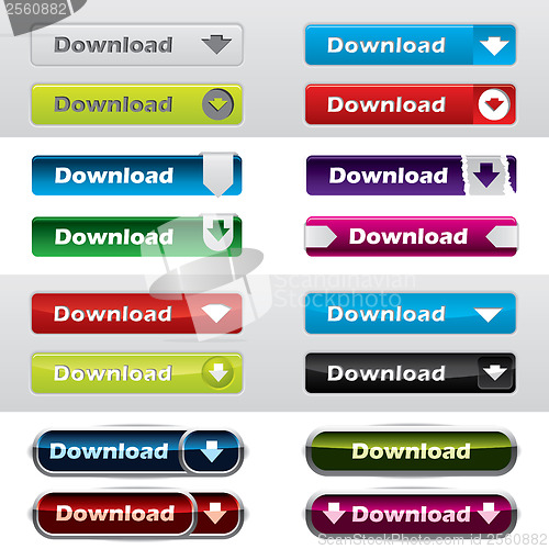 Image of Web download button designs