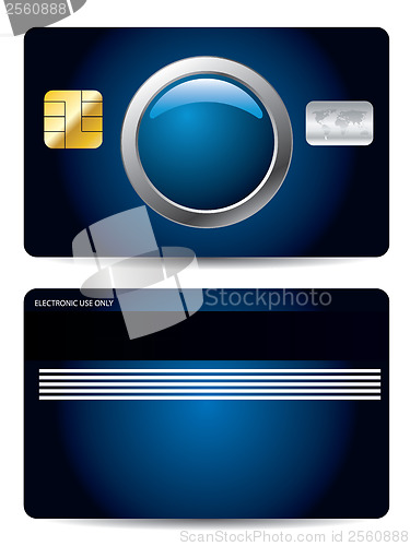 Image of Cool credit card design with button 