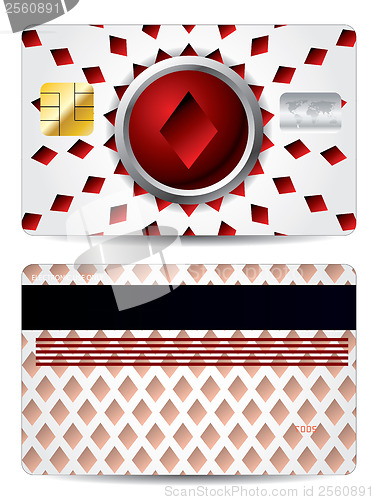 Image of Poker diamond credit card design 