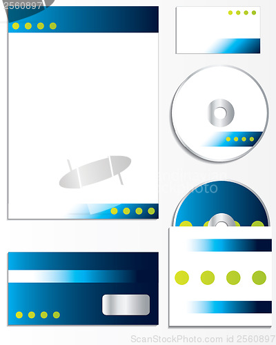 Image of Company business set with green spots
