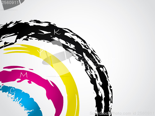 Image of CMYK splatter background