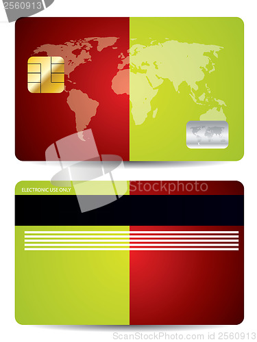 Image of Bicolor background credit card 
