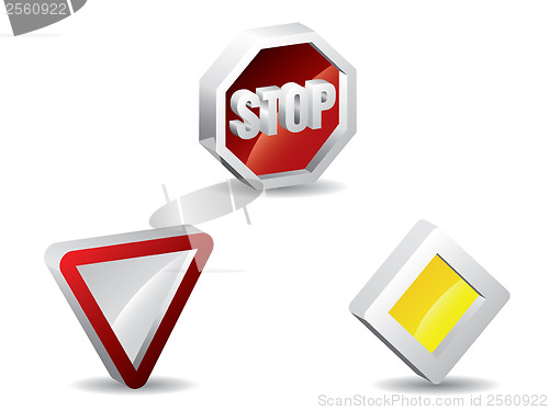 Image of 3d traffic signs 