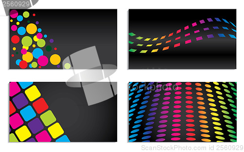 Image of Vivid colored business card set