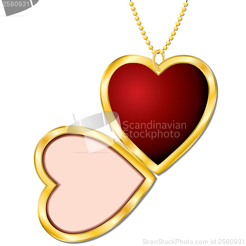 Image of Valentine medal opened