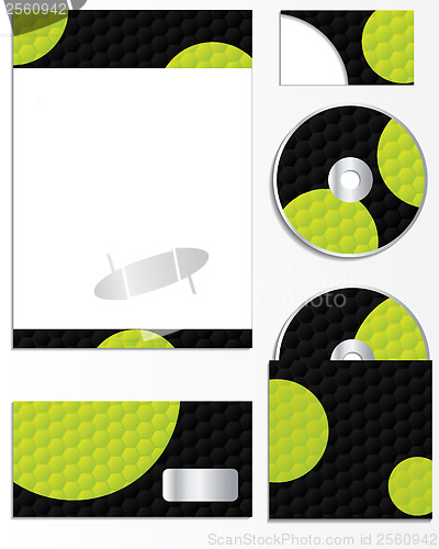 Image of Hexagon dots business set 