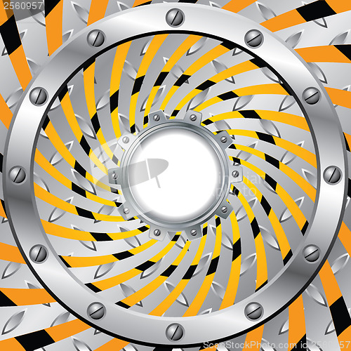 Image of Twirling, swirling warning background design 