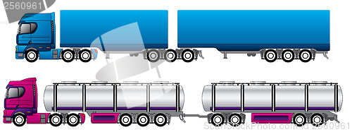 Image of B double road trains 