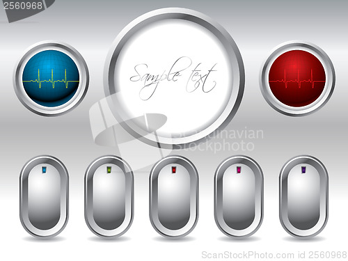 Image of Cool buttons with display and ekg buttons 