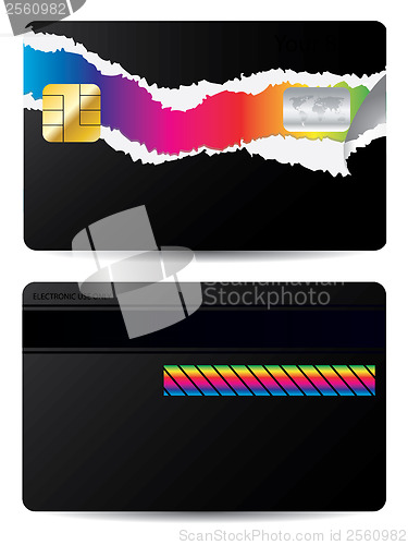 Image of Torn credit card design sample 