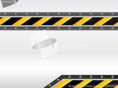 Image of Striped and screwed warning backdrop 