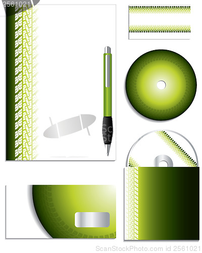 Image of Tire track company vector set 