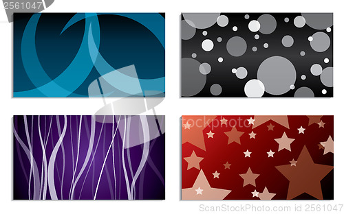 Image of Various design business card set 