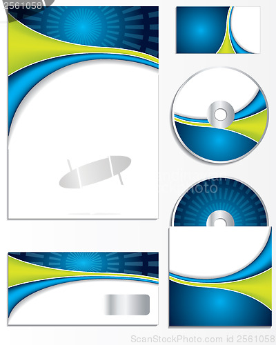 Image of Wave design business vector set 