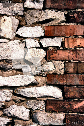 Image of Brick and stone wall background