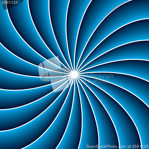 Image of 3d swirl in blue and white 