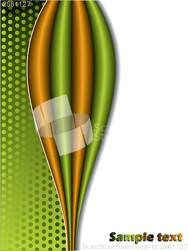 Image of Green and orange abstract 