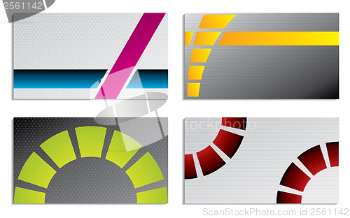 Image of Abstract business card set 