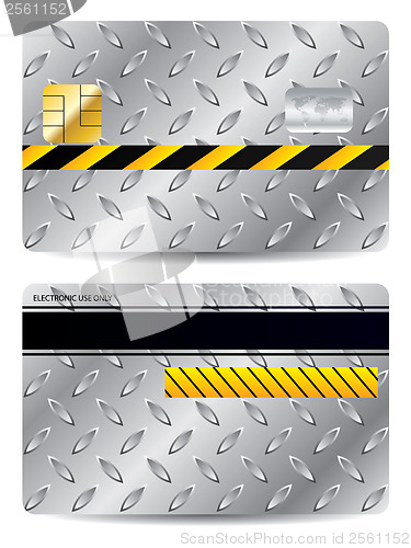 Image of Metallic credit card design